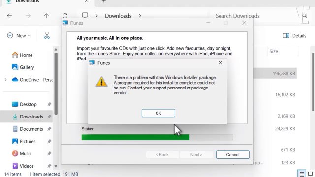 There is a problem with Windows Installer package in Windows 11 / 10 / 8 / 7 Fix