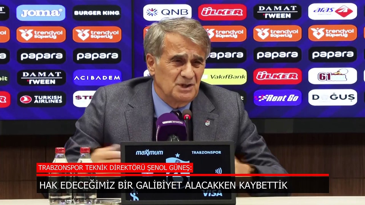 Şenol Güneş: Hak edeceğimiz bir galibiyet alacakken kaybettik