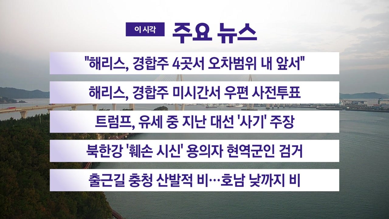 [YTN 실시간뉴스] "해리스, 경합주 4곳서 오차범위 내 앞서" / YTN