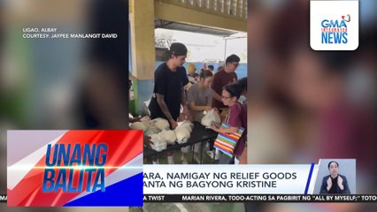 Kyline Alcantara, namigay ng relief goods sa mga nasalanta ng Bagyong Kristine | Unang Balita