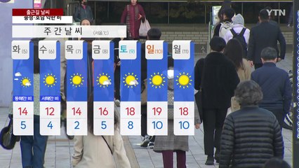 [날씨] 출근길 일부 약한 비, 영남 안개...낮부터 기온 '뚝' / YTN