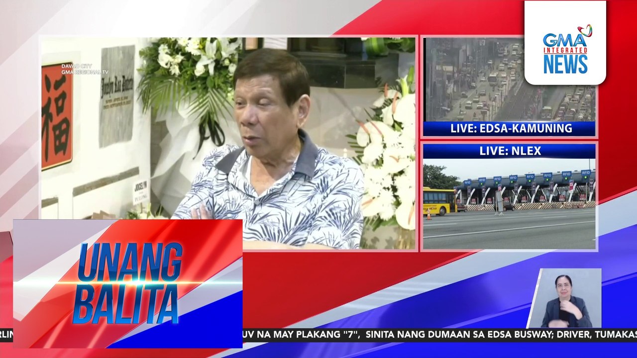 FPRRD, tumangging magkomento tubgkol sa pagsusumite ni Trillanes sa ICC ng mga transcript ng Senate at Quad Comm hearings | Unang Balita