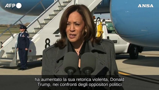 Usa 2024, Harris: La retorica della violenza squalifica Trump per la Casa Bianca