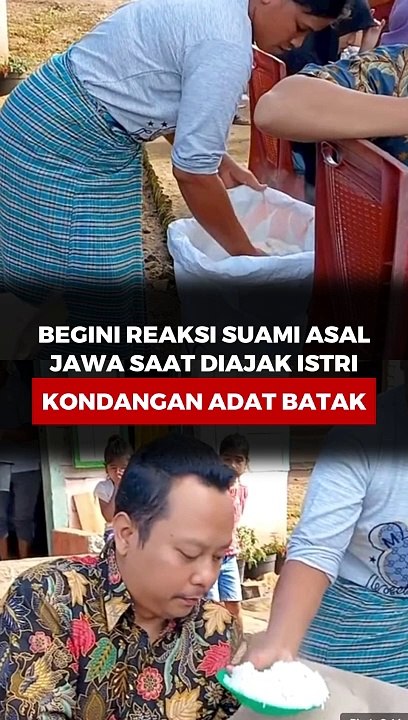 Begini Reaksi Suami asal Jawa saat Diajak Istri Kondangan Adat Batak