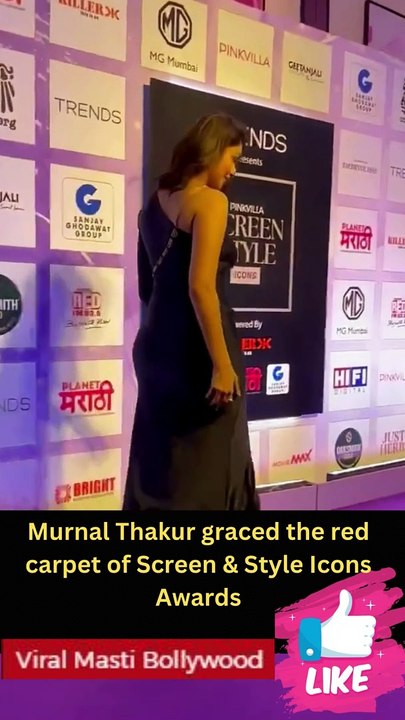 Murnal Thakur graced the red carpet of Screen & Style Icons Awards