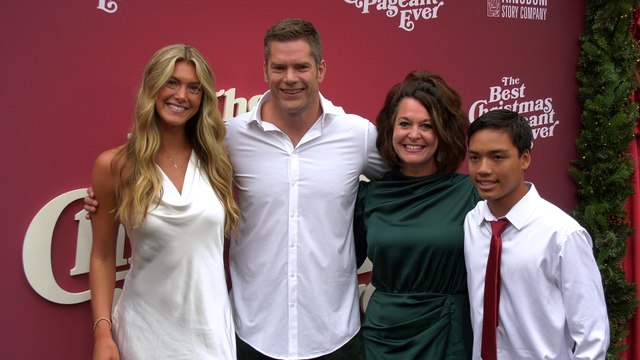 Dallas Jenkins and family attend The Best Christmas Pageant Ever world premiere red carpet event