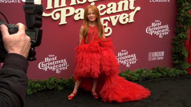Kynlee Heiman attends The Best Christmas Pageant Ever world premiere red carpet event