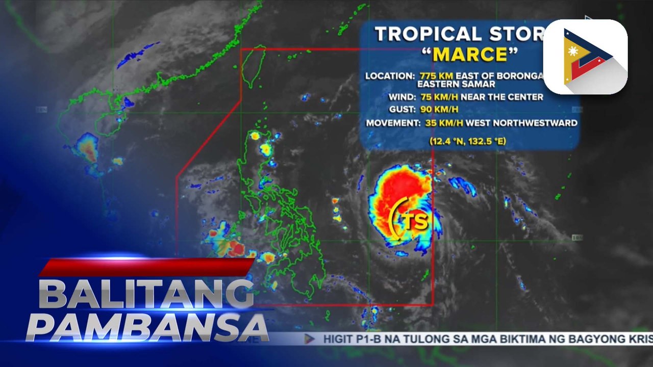 Bagyong #MarcePH, bahagyang lumakas habang kumikilos sa Philippine Sea