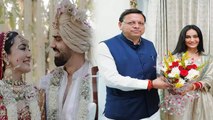 Surbhi Jyoti Sumit Suri Meets Uttarakhand CM Pushkar Singh Dhami After Marriage, Reason...