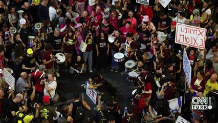 BİNLERCE İSRAİLLİ SOKAKTA: ''400 gün oldu hala anlaşma yok''