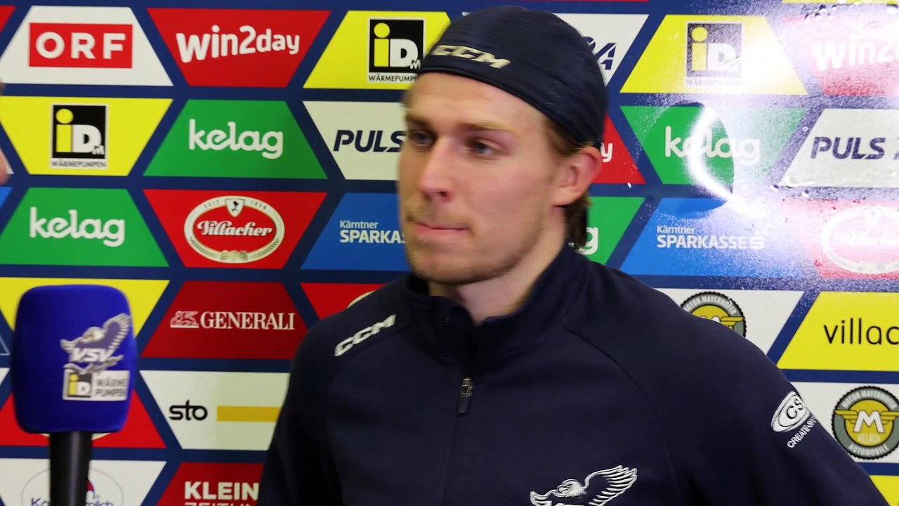 Benjamin Lanzinger (VSV) nach dem Sieg gegen Asiago