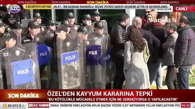 Mardin Belediyesi önünde arbede