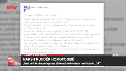 Gëzim Kelmendi - Reagimi im ndaj Paradës së LGBT-së sot në Kosovë (Lajmet e KTV-së)