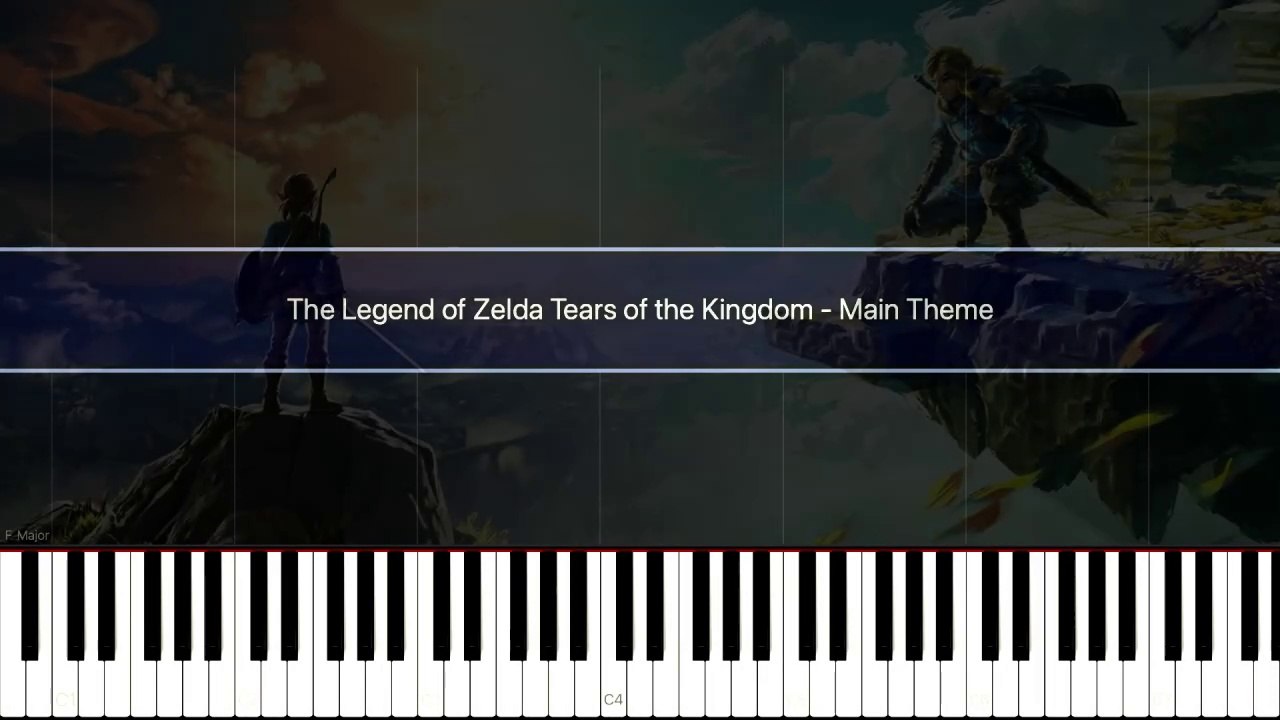 The Legend of Zelda: Tears of the Kingdom - Main Theme (Piano Tutorial Synthesia)