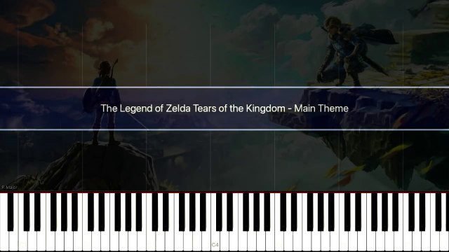 The Legend of Zelda: Tears of the Kingdom - Main Theme (Piano Tutorial Synthesia)