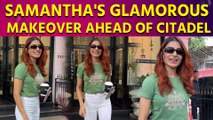 Actress Samantha Ruth Prabhu spent her Monday caring for her hair as she was seen leaving a salon. The actress looked every-inch gorgeous dressed in a green T-shirt paired with white pants. She even stopped to pose for pictures for her fans. Before gettin
