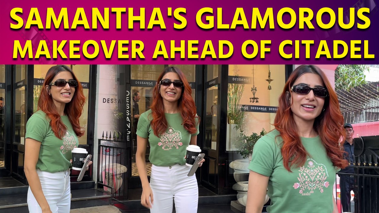 Actress Samantha Ruth Prabhu spent her Monday caring for her hair as she was seen leaving a salon. The actress looked every-inch gorgeous dressed in a green T-shirt paired with white pants. She even stopped to pose for pictures for her fans. Before gettin