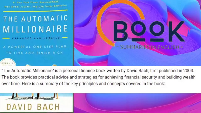 The Automatic Millionaire Book Summary - The Automatic Millionaire by David Bach - Book Summaries in English (BSIE) (720p, h264, youtube)