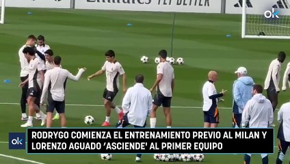 Rodrygo comienza el entrenamiento previo al Milan y Lorenzo Aguado ’asciende' al primer equipo