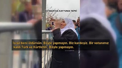 Kayyımı protesto eden yaşlı kadın: Belediyeyi bırakın Filistin'e bakın bir vatanımız kaldı