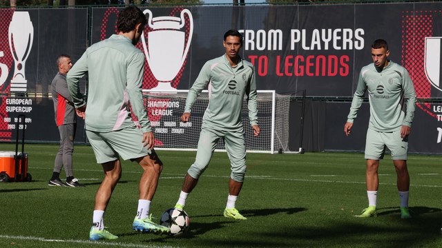Vigilia di Real Madrid-Milan, l'allenamento dei rossoneri
