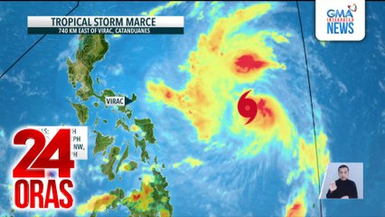 Bagyong Marce, lalo pang lumakas habang unti-unting lumalapit sa lupa | 24 Oras