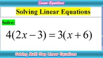 How to Solve Linear Equations involving Distributive Property | Linear Equations Algebra basics