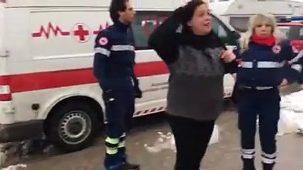 Valle Castellana, slavina blocca il convoglio di aiuti