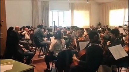 L'Aquila, De Scalzi prova il concerto con l'Orchestra del Conservatorio