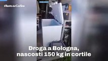 Droga a Bologna, nascosti 150 kg in cortile: video