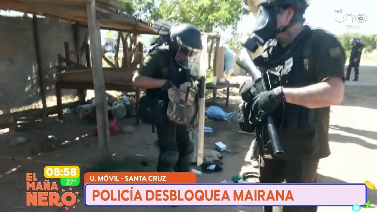 Policía encuentra bombas molotov durante desbloqueo en Mairana