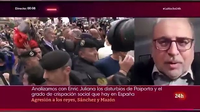 Surrealista TVE: Enric Juliana relaciona el estallido contra Pedro Sánchez en Paiporta con Donald Trump