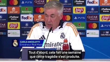 Ancelotti n'a pas le coeur à parler de football après les violentes inondations