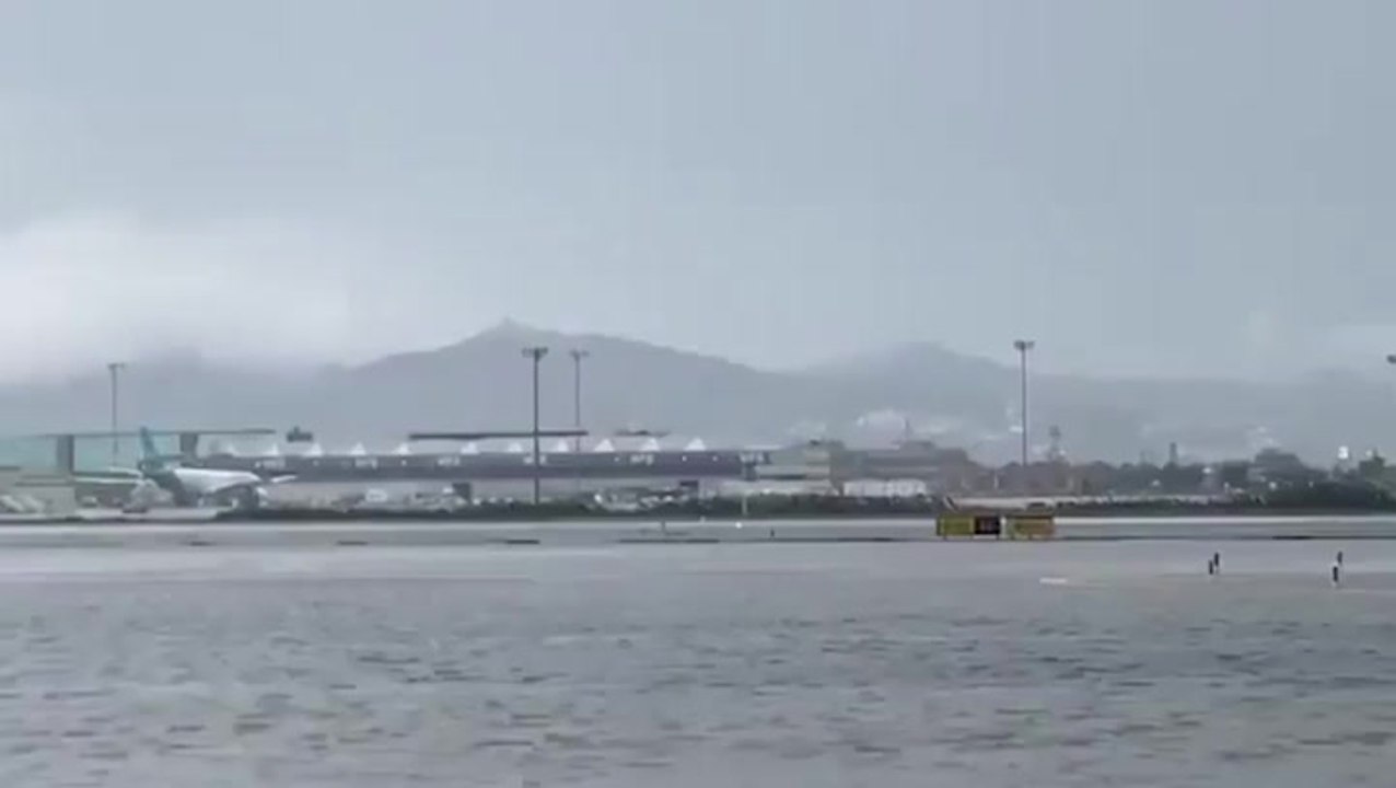 Watch: Barcelona Airport runway resembles river as extreme rainfall hits