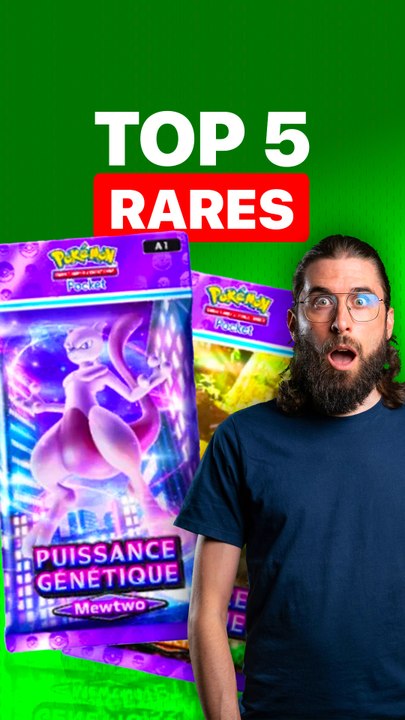 TOP 5 DES CARTES POKÉMON POCKET LES PLUS RARES