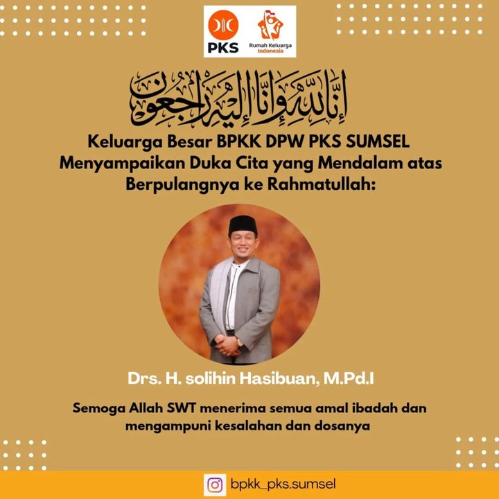 Ulama Besar Palembang Ustadz Drs KH Solihin Hasibuan Meninggal Dunia