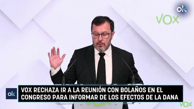 Vox rechaza ir a la reunión con Bolaños en el Congreso para informar de los efectos de la DANA