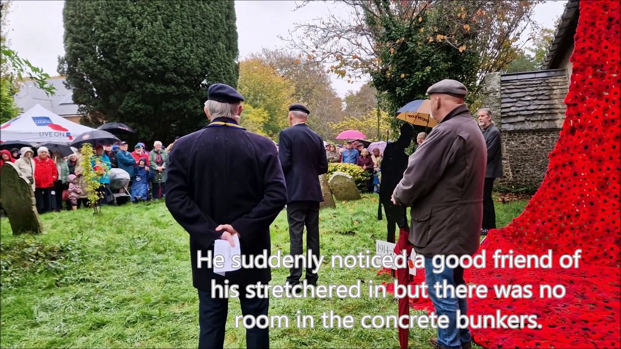 How the poppy became a symbol of remembrance, explained by the Royal British Legion at the launch of the East Preston Yarnbombers' giant poppy cascade