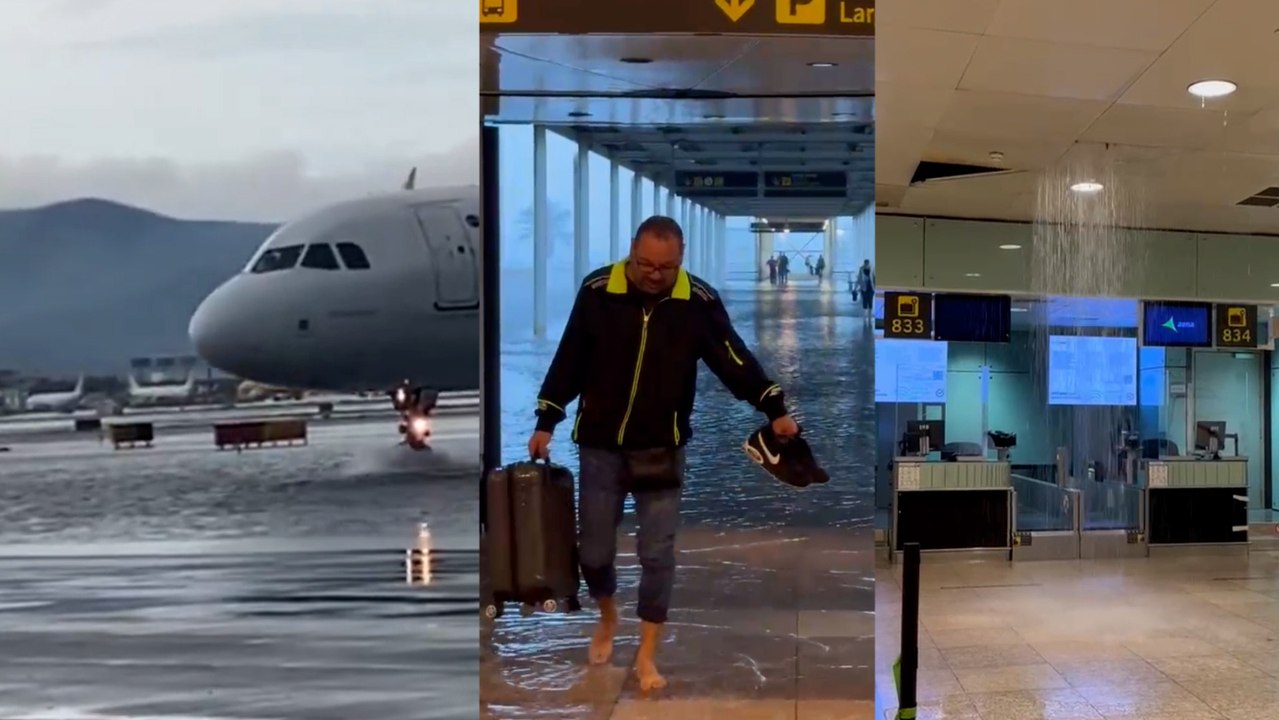 Las inundaciones por la dana en el aeropuerto de El Prat en Barcelona
