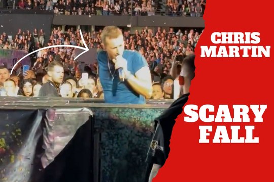 Coldplay’s Chris Martin falls through trapdoor on stage in scary moment