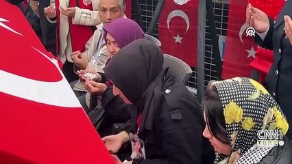 Kaza şehidi polis memuruna son görev