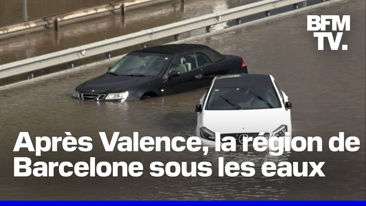 Après celle de Valence, la région de Barcelone est sous les eaux ce lundi