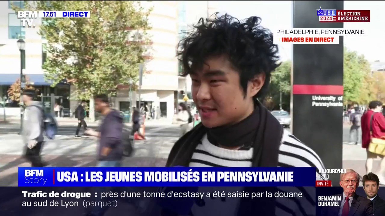 Élection américaine: "Le vote des étudiants peut mettre un terme à la menace existentielle que représente Trump", pour Eddy, étudiant à Philadelphie