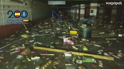 Así se encuentra en estos momentos el parking del centro comercial Bonaire en Valencia