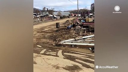 Lingering damage over a month after Helene in North Carolina