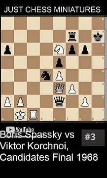 Boris Spassky beats Korchnoi with the Anastasia checkmate #chess