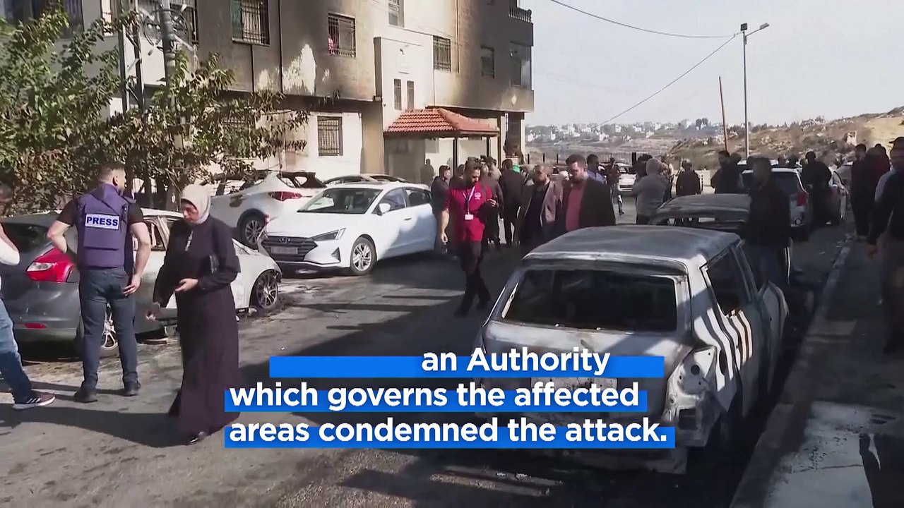 Palestinian officials accuse Israeli settlers of overnight arson attack in the occupied West Bank