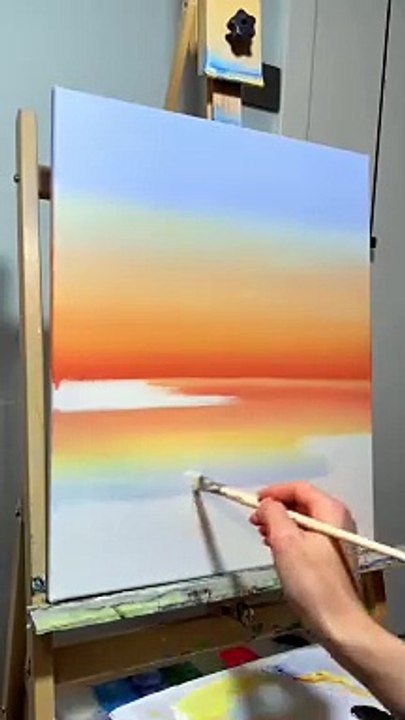 Beautiful Sunset Painting Tutorial | Step-by-Step Acrylic Art for Beginners