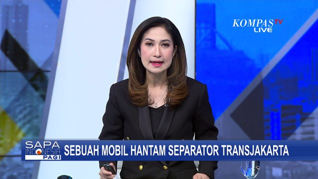 Mobil Hantam Beton Separator Transjakarta di Kebayoran Lama, Penyebab Kecelakaan Belum Diketahui