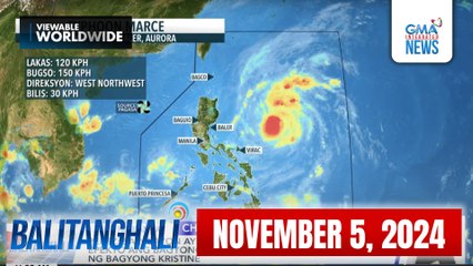 Balitanghali Express: November 5, 2024 – Typhoon MarcePH Strengthens to a Tropical Storm 🌪️